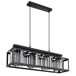 Globo Lighting Mathilde lampa wisząca 4x40W czarny mat/przydymiony 15697-4H