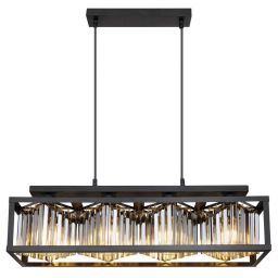 Globo Lighting Mathilde lampa wisząca 4x40W czarny mat/przydymiony 15697-4H