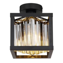 Globo Lighting Mathilde lampa podsufitowa 1x40W czarny mat/przydymiony 15697D