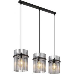 Globo Lighting Gorley lampa wisząca 3x60W czarny mat/przydymiony 15698-3H