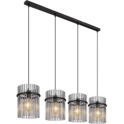 Globo Lighting Gorley lampa wisząca 4x60W czarny mat/przydymiony 15698-4H