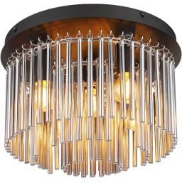 Globo Lighting Gorley lampa podsufitowa 5x40 W czarna-przydymiona 15698D