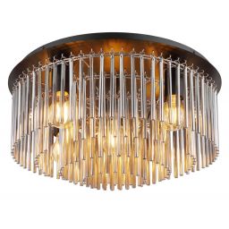 Globo Lighting Gorley lampa podsufitowa 5x40 W czarna-przydymiona 15698D