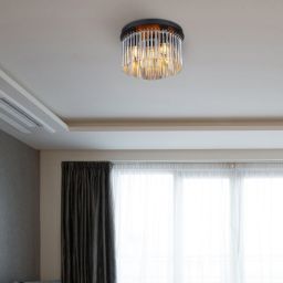 Globo Lighting Gorley lampa podsufitowa 5x40 W czarna-przydymiona 15698D