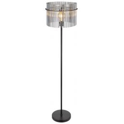 Globo Lighting Gorley lampa stojąca 1x60W czarny mat/przydymiony 15698S