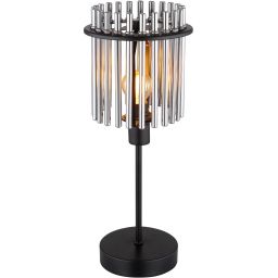 Globo Lighting Gorley lampa stołowa 1x40W czarny mat/przydymiony 15698T