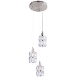 Globo Lighting Wolli lampa wisząca 3x40W chrom/kryształ 15760-3