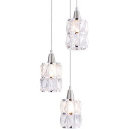 Globo Lighting Wolli lampa wisząca 3x40W chrom/kryształ 15760-3