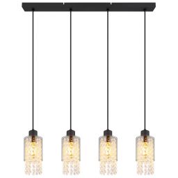 Globo Lighting Backey lampa wisząca 4x40W czarny mat/przydymiony 15799-4H