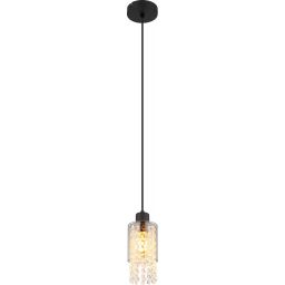 Globo Lighting Backey lampa wisząca 1x40W czarny mat/przydymiony 15799H