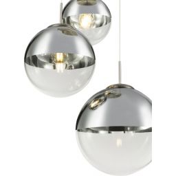Globo Lighting Varus lampa wisząca 3x40W chrom/przezroczysty 15851-3