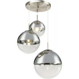 Globo Lighting Varus lampa wisząca 3x40W chrom/przezroczysty 15851-3