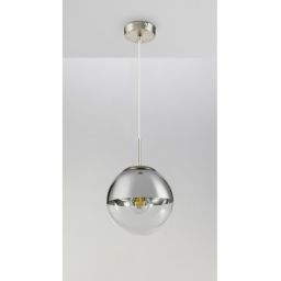Globo Lighting Varus lampa wisząca 1x40W chrom/przezroczysty 15851