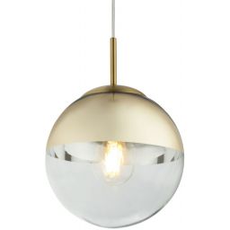 Globo Lighting Varus lampa wisząca 1x40W złoty/przezroczysty 15855