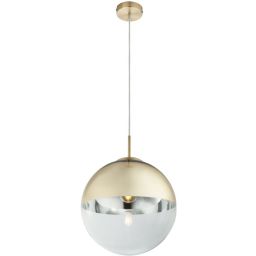 Globo Lighting Varus lampa wisząca 1x40W złoty/przezroczysty 15857