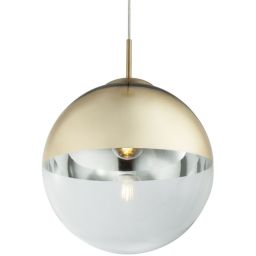 Globo Lighting Varus lampa wisząca 1x40W złoty/przezroczysty 15857