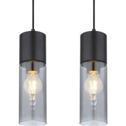 Globo Lighting Annika lampa wisząca 4x25W czarny mat/szkło przydymione 21000-4HB