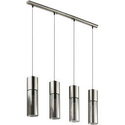 Globo Lighting Annika lampa wisząca 4x25W chrom satynowy/szkło przydymione 21000-4HN