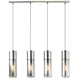 Globo Lighting Annika lampa wisząca 4x25W chrom satynowy/szkło przydymione 21000-4HN