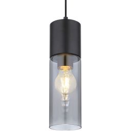 Globo Lighting Annika lampa wisząca 1x25W czarny mat/szkło przydymione 21000HB