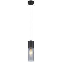 Globo Lighting Annika lampa wisząca 1x25W czarny mat/szkło przydymione 21000HB