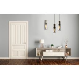 Globo Lighting Annika lampa wisząca 1x25W chrom satynowy/szkło przydymione 21000HN