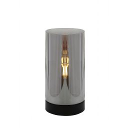 Globo Lighting Olly lampa stołowa 1x25W czarny mat/przydymiony 21002T