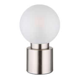 Globo Lighting Marka lampa stołowa 1x25W nikiel mat/szkło opal satynowe 21003N