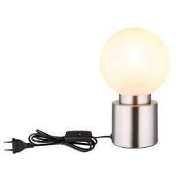 Globo Lighting Marka lampa stołowa 1x25W nikiel mat/szkło opal satynowe 21003N