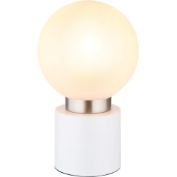 Globo Lighting Marka lampa stołowa 1x25W biały mat/szkło opal satynowe 21003WN