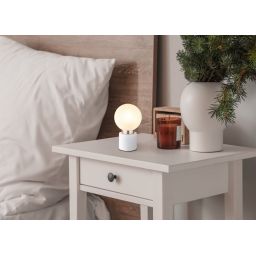 Globo Lighting Marka lampa stołowa 1x25W biały mat/szkło opal satynowe 21003WN