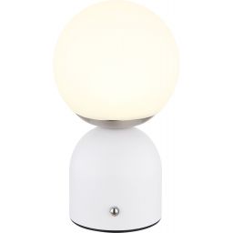 Globo Lighting Julsy lampa stołowa 1x2,5W LED biały mat/nikiel mat 21006W