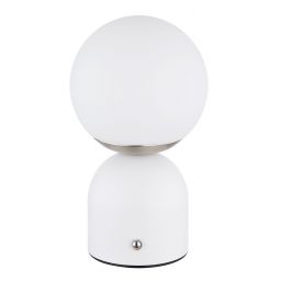 Globo Lighting Julsy lampa stołowa 1x2,5W LED biały mat/nikiel mat 21006W