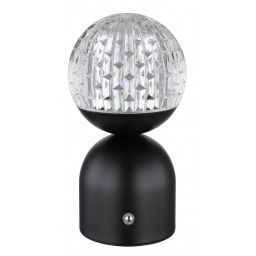 Globo Lighting Julsy lampa stołowa 1x2,5W LED czarny mat/przezroczysty 21007S