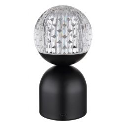 Globo Lighting Julsy lampa stołowa 1x2,5W LED czarny mat/przezroczysty 21007S