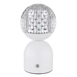 Globo Lighting Julsy lampa stołowa 1x2,5W LED biały mat/przezroczysty 21007W