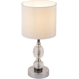 Globo Lighting Bronn lampa stołowa 1x40 W biała-chrom 24136T