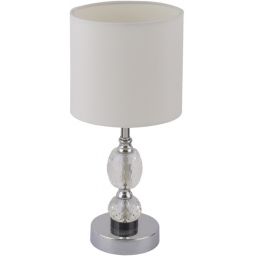 Globo Lighting Bronn lampa stołowa 1x40 W biała-chrom 24136T