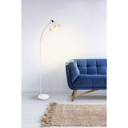 Globo Lighting Anita lampa stojąca 1x40W biała/chrom 24703SW