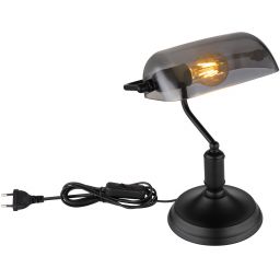 Globo Lighting Antique lampa stołowa 1x60 W czarna-przydymiona 2491B