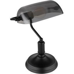 Globo Lighting Antique lampa stołowa 1x60 W czarna-przydymiona 2491B