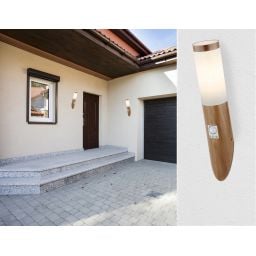 Globo Lighting Boston kinkiet zewnętrzny 1x23W drewno/opal 3157SW