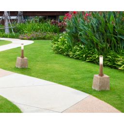 Globo Lighting Boston lampa stojąca zewnętrzna 1x23W drewno/opal 3158W