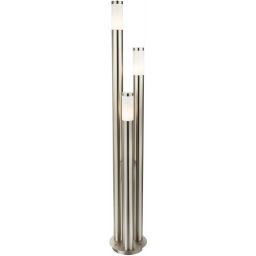 Globo Lighting Boston lampa stojąca zewnętrzna 3x60W stal nierdzewna/opal 3159-3