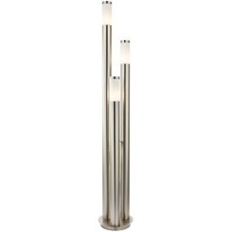 Globo Lighting Boston lampa stojąca zewnętrzna 3x60W stal nierdzewna/opal 3159-3