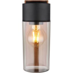 Globo Lighting Etsi kinkiet zewnętrzny 1x40W drewno/czarny mat/przydymiony 31975