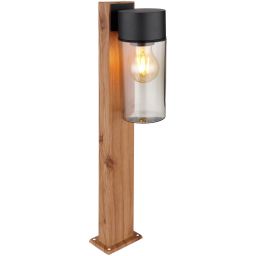 Globo Lighting Etsi lampa stojąca zewnętrzna 1x40W drewno/czarny mat/przydymiony 31976