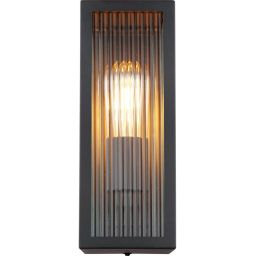Globo Lighting Gundula kinkiet zewnętrzny 1x60W czarny/szkło ryflowane 31980