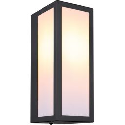 Globo Lighting Gundula kinkiet zewnętrzny 1x60W czarny mat/opal 31980O