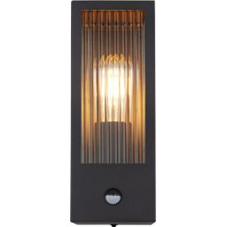 Globo Lighting Gundula kinkiet zewnętrzny 1x60W czarny/szkło ryflowane 31980S